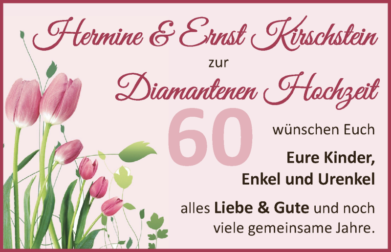 Hochzeitsanzeige von Hermine Kirschstein von WESER-KURIER