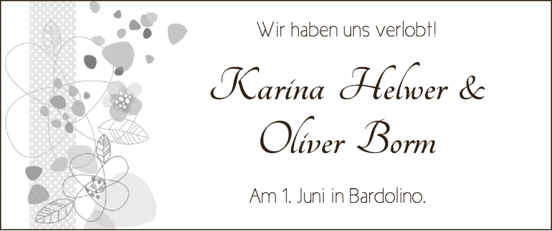 Hochzeitsanzeige von Karina Helwer von WESER-KURIER
