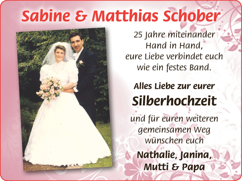 Hochzeitsanzeige von Sabine Schober von WESER-KURIER