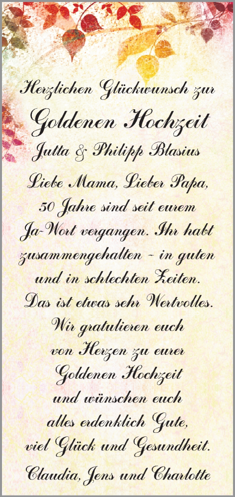 Hochzeitsanzeige von Jutta Blasius von WESER-KURIER