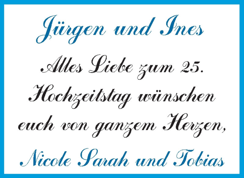 Hochzeitsanzeige von Jürgen  von Wuemme Zeitung
