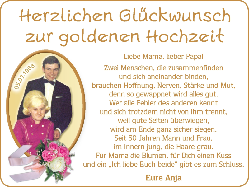 Hochzeitsanzeige von Mama  von Die Norddeutsche