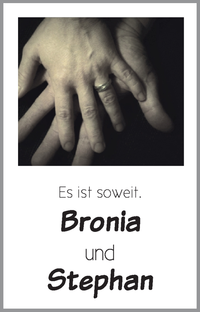 Hochzeitsanzeige von Bronia  von WESER-KURIER
