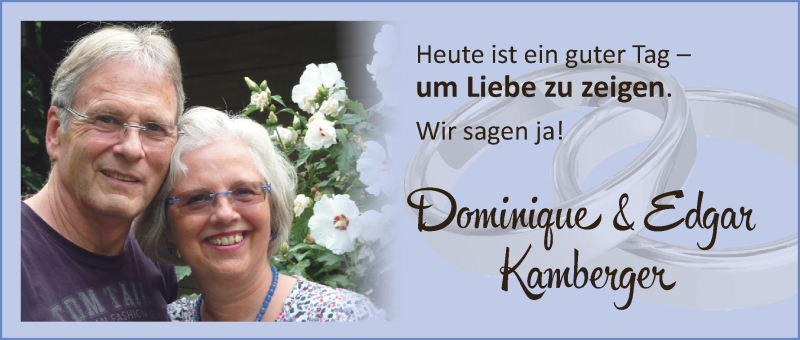 Hochzeitsanzeige von Dominique Kamberger von WESER-KURIER