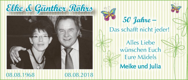 Hochzeitsanzeige von Elke Röhrs von WESER-KURIER