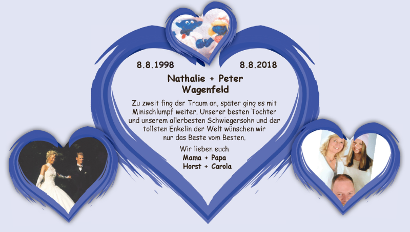 Hochzeitsanzeige von Nathalie Wagenfeld von WESER-KURIER