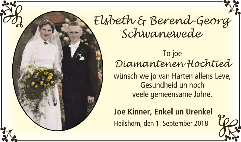Hochzeitsanzeige von Elsbeth Schwanewede von Osterholzer Kreisblatt