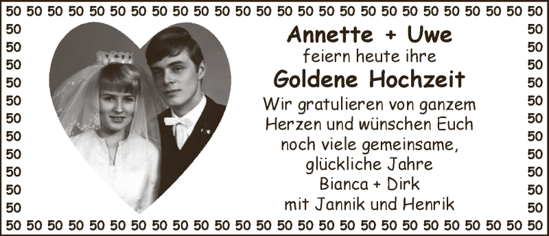 Hochzeitsanzeige von Annette  von WESER-KURIER