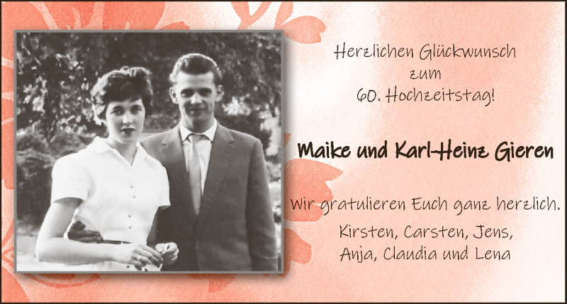 Hochzeitsanzeige von Maike Gieren von WESER-KURIER