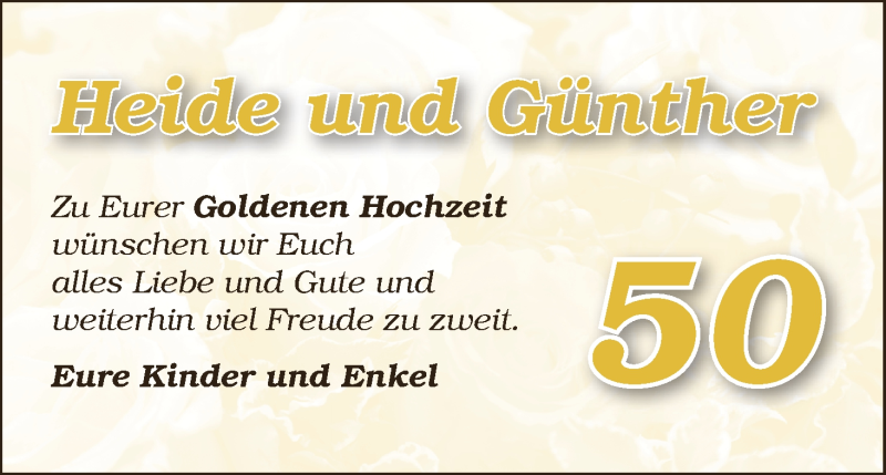 Hochzeitsanzeige von Heide  von WESER-KURIER