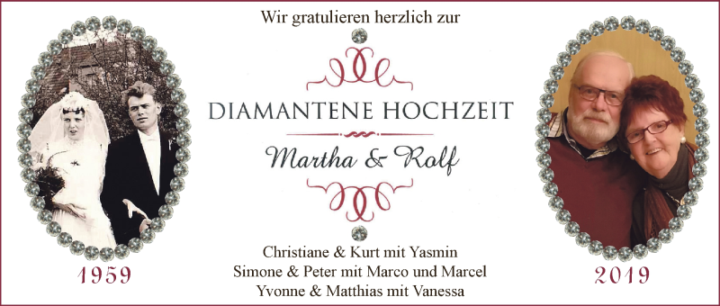 Hochzeitsanzeige von Martha Häger von WESER-KURIER