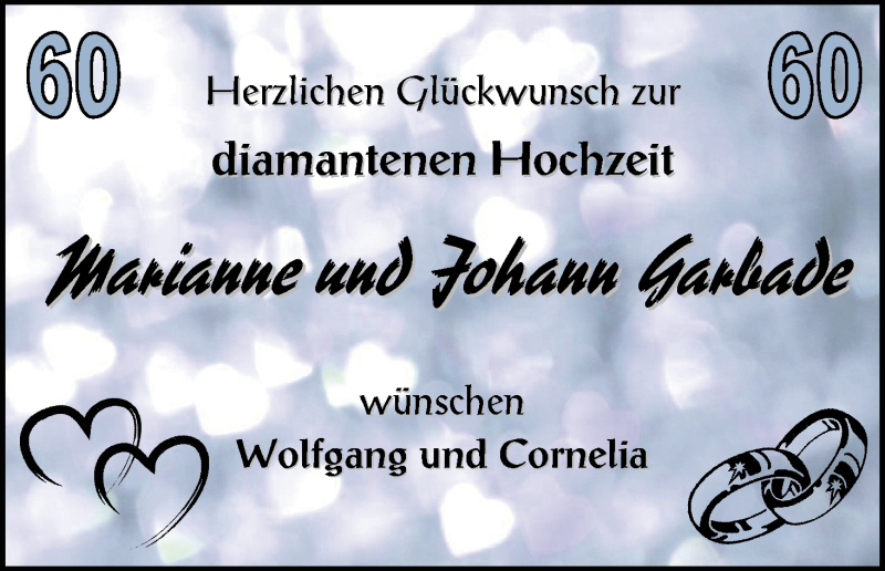 Hochzeitsanzeige von Marianne Garbade von WESER-KURIER
