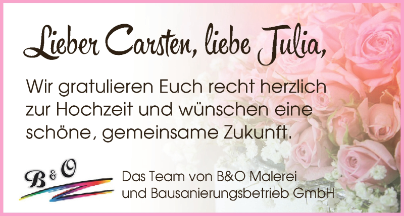 Hochzeitsanzeige von Carsten  von Osterholzer Kreisblatt