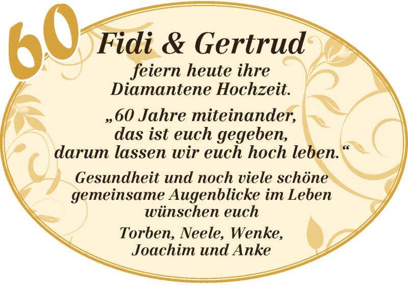 Hochzeitsanzeige von Friedrich  von Osterholzer Kreisblatt