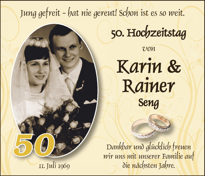 Hochzeitsanzeige von Karin Seng von Die Norddeutsche