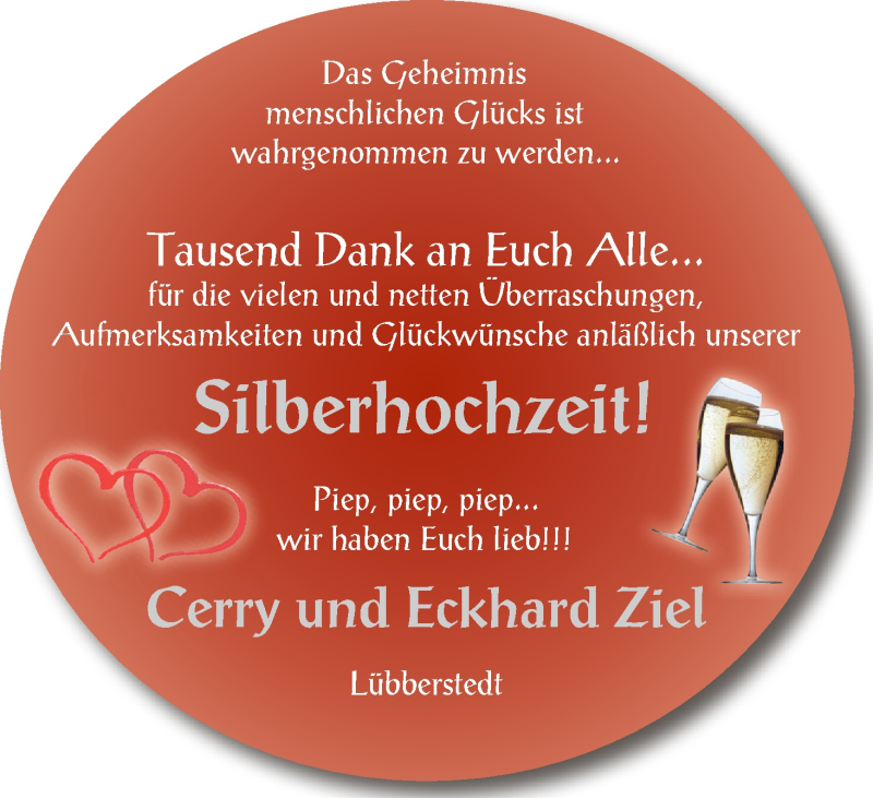 Hochzeitsanzeige von Cerry Ziel von Osterholzer Kreisblatt