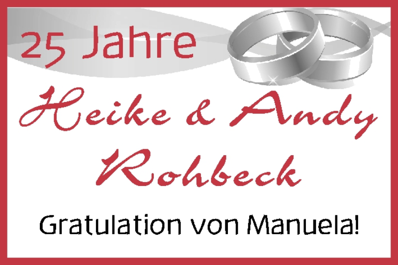 Hochzeitsanzeige von Heike Rohbeck von WESER-KURIER