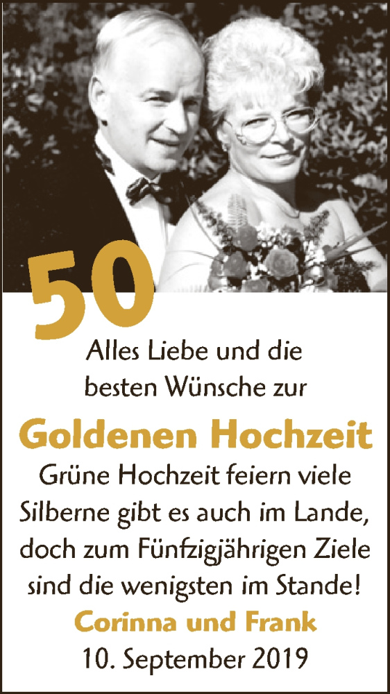 Hochzeitsanzeige von Corinna  von Wuemme Zeitung