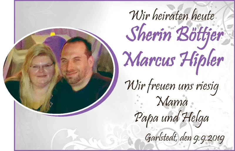 Hochzeitsanzeige von Sherin Böttjer von Osterholzer Kreisblatt