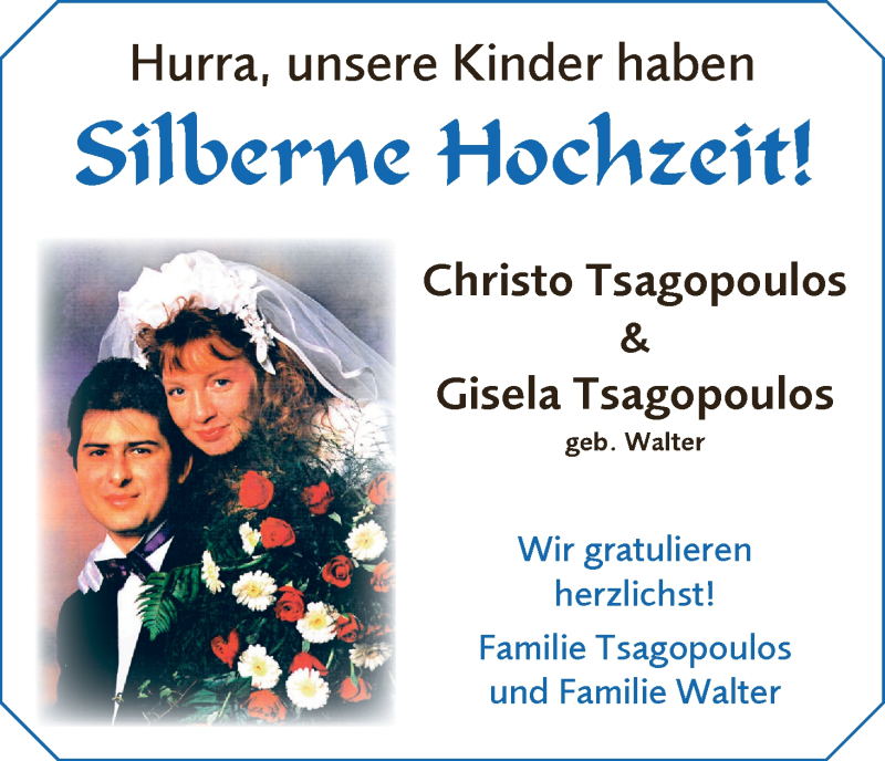 Hochzeitsanzeige von Christo Tsagopoulos von WESER-KURIER