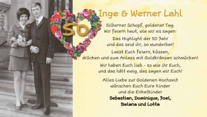 Hochzeitsanzeige von Inge Lahl von WESER-KURIER