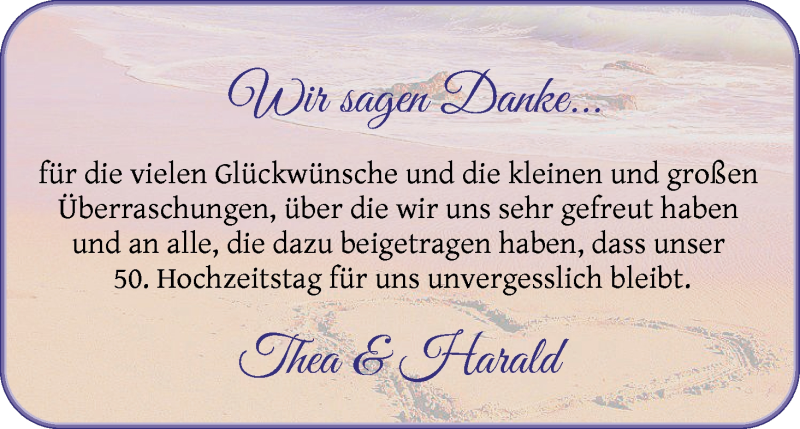 Hochzeitsanzeige von Thea Kück von Osterholzer Kreisblatt