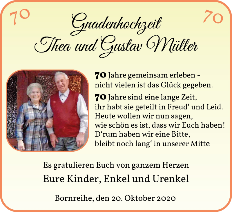 Hochzeitsanzeige von Thes Müller von Osterholzer Kreisblatt