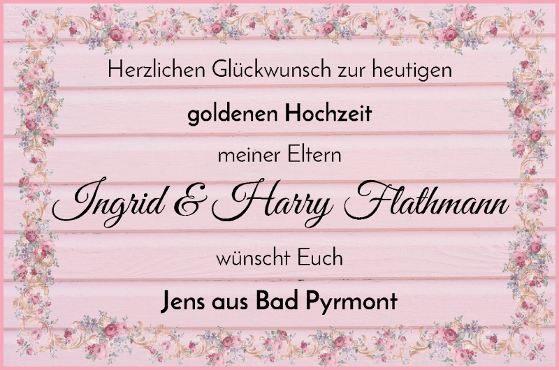 Hochzeitsanzeige von Ingrid Flathmann von Osterholzer Kreisblatt
