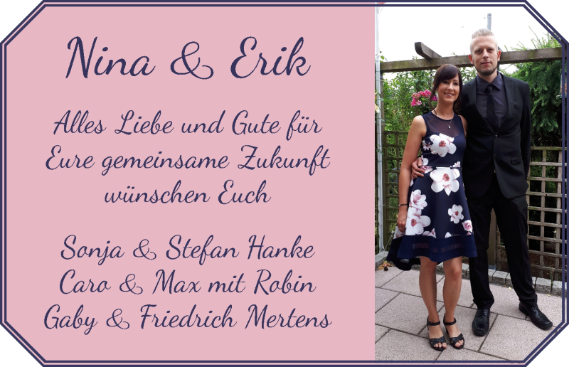 Hochzeitsanzeige von Nina  von WESER-KURIER