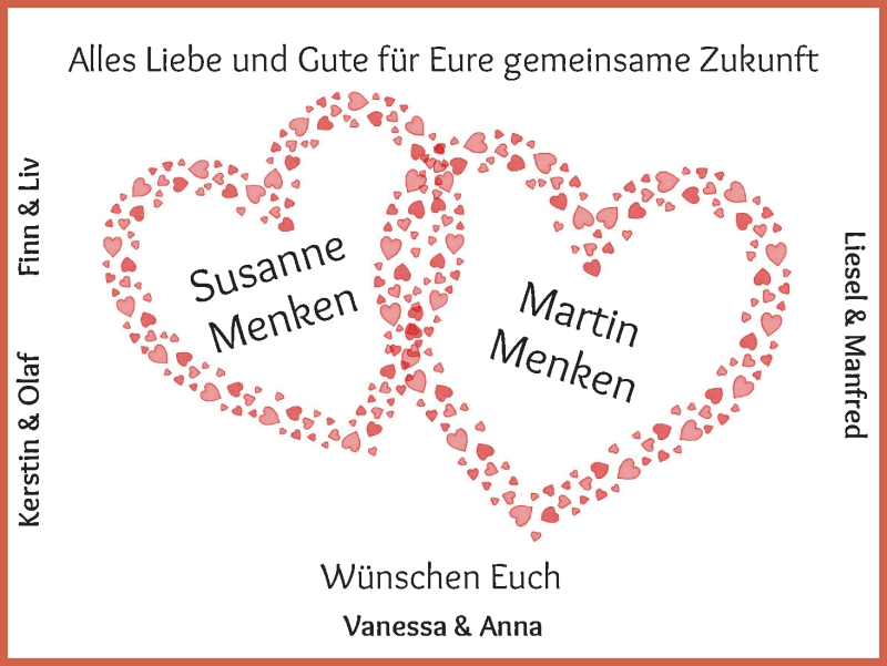 Hochzeitsanzeige von Susanne Menken von Osterholzer Kreisblatt