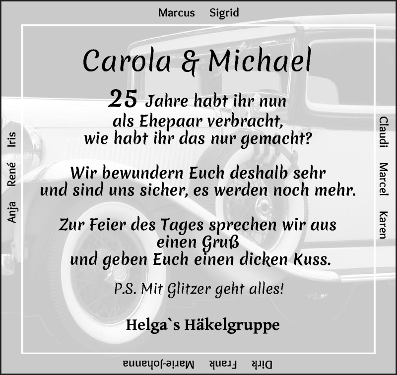 Hochzeitsanzeige von Carola  von Osterholzer Kreisblatt