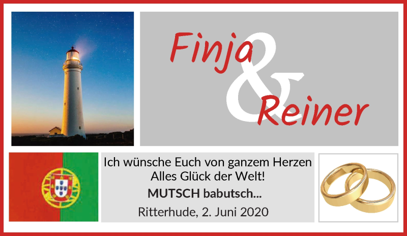 Hochzeitsanzeige von Finja  von Osterholzer Kreisblatt