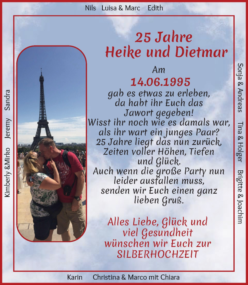 Hochzeitsanzeige von Heike  von Osterholzer Kreisblatt