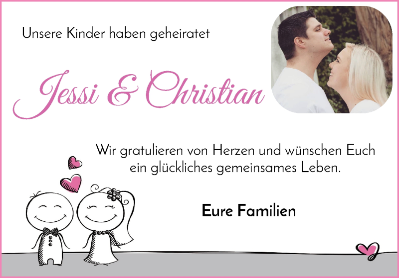 Hochzeitsanzeige von Jessi  von Osterholzer Kreisblatt