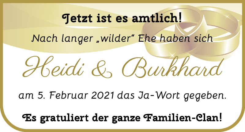 Hochzeitsanzeige von Heidi  von Wuemme Zeitung