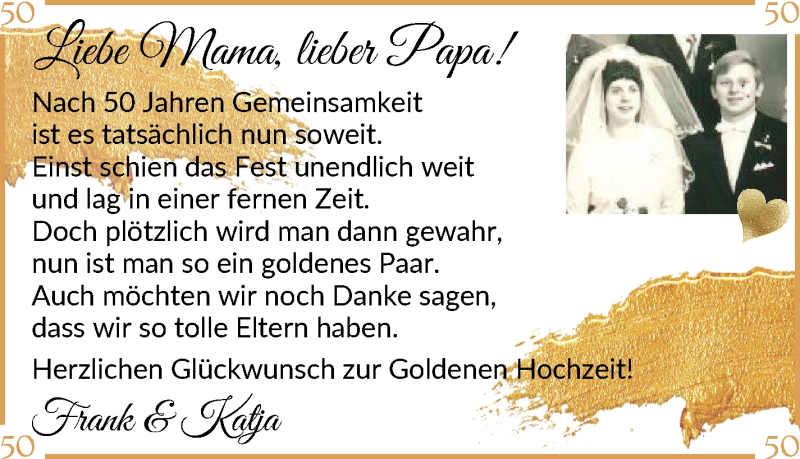 Hochzeitsanzeige von Mama  von Osterholzer Kreisblatt