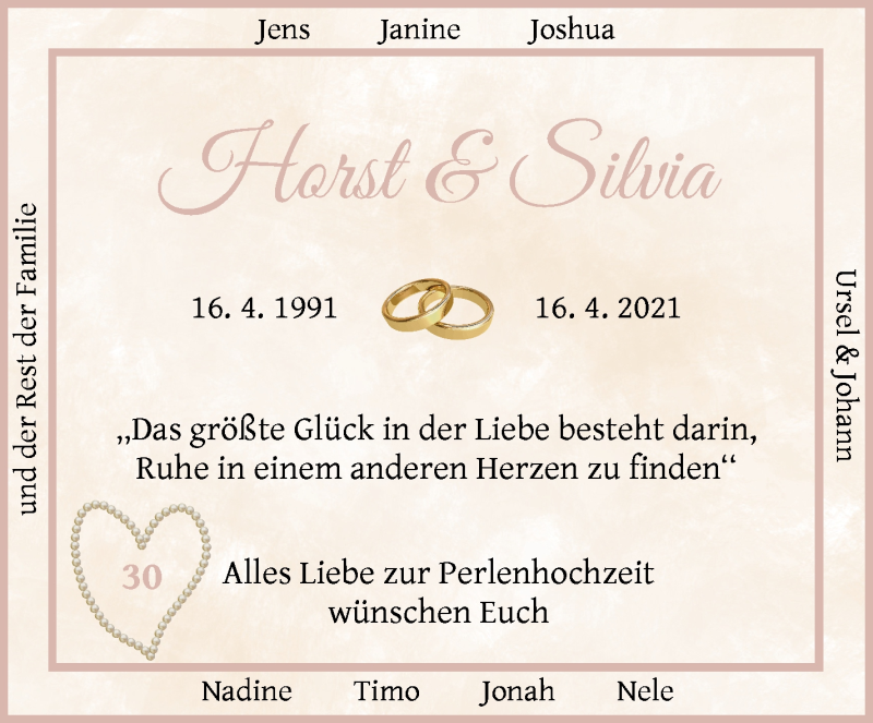 Hochzeitsanzeige von Silvia  von Osterholzer Kreisblatt