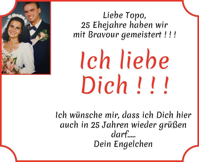 Hochzeitsanzeige von Topo  von WESER-KURIER