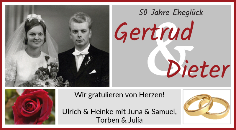 Hochzeitsanzeige von Gertrud  von Osterholzer Kreisblatt