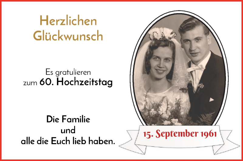 Hochzeitsanzeige von Irmgrad Brauner von Die Norddeutsche